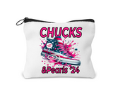 Chucks and Pearls" Makeup Pouch