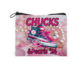 Chucks and Pearls" Makeup Pouch